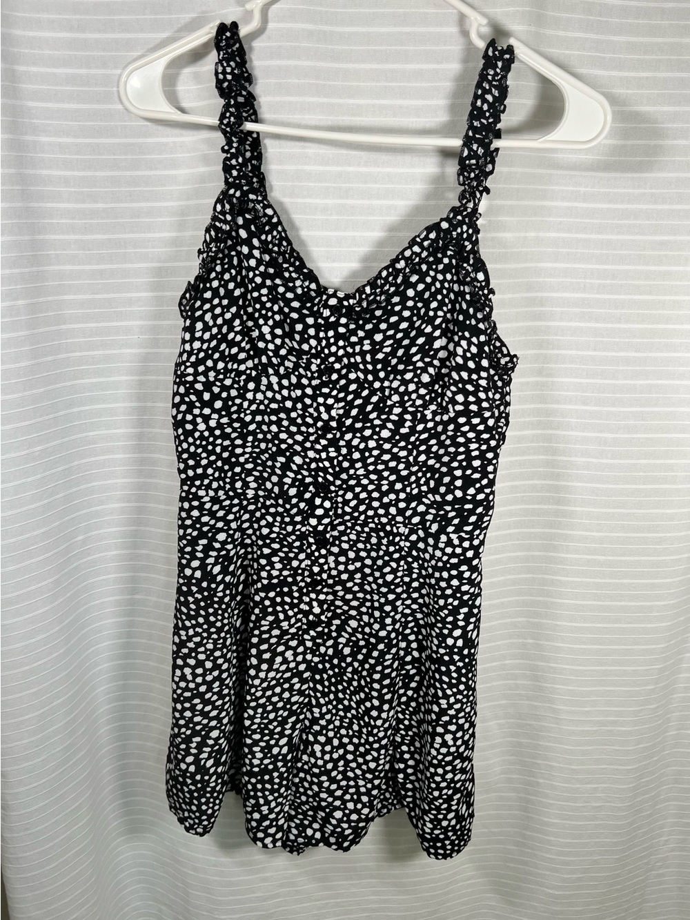 Love Riche Black and White Polka-dot romper